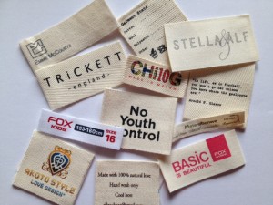 Printed cotton labels