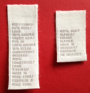 100% cotton woven labels for clothing 