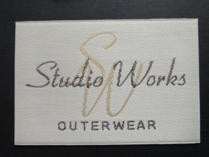 Satin woven clothes label