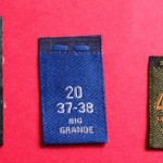 satin woven size label